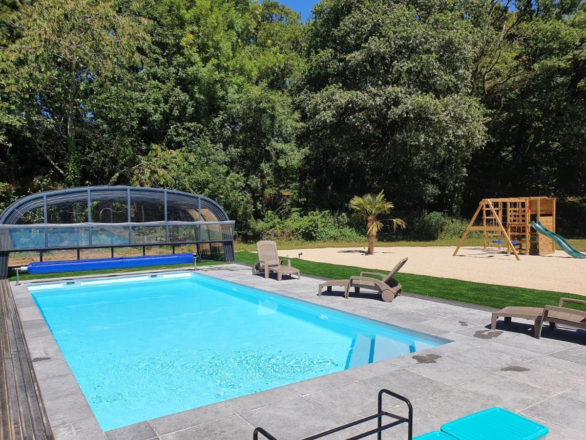 Gites De Maner Ster - Le Frene Piscine Ou Le Chene Piscine Et Spa Privatif Cléden-Poher 外观 照片